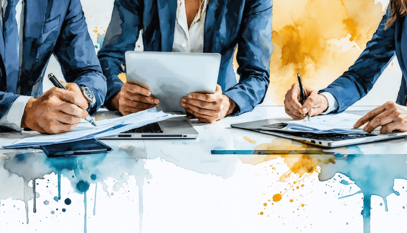 Abstract employer-focused hero illustration