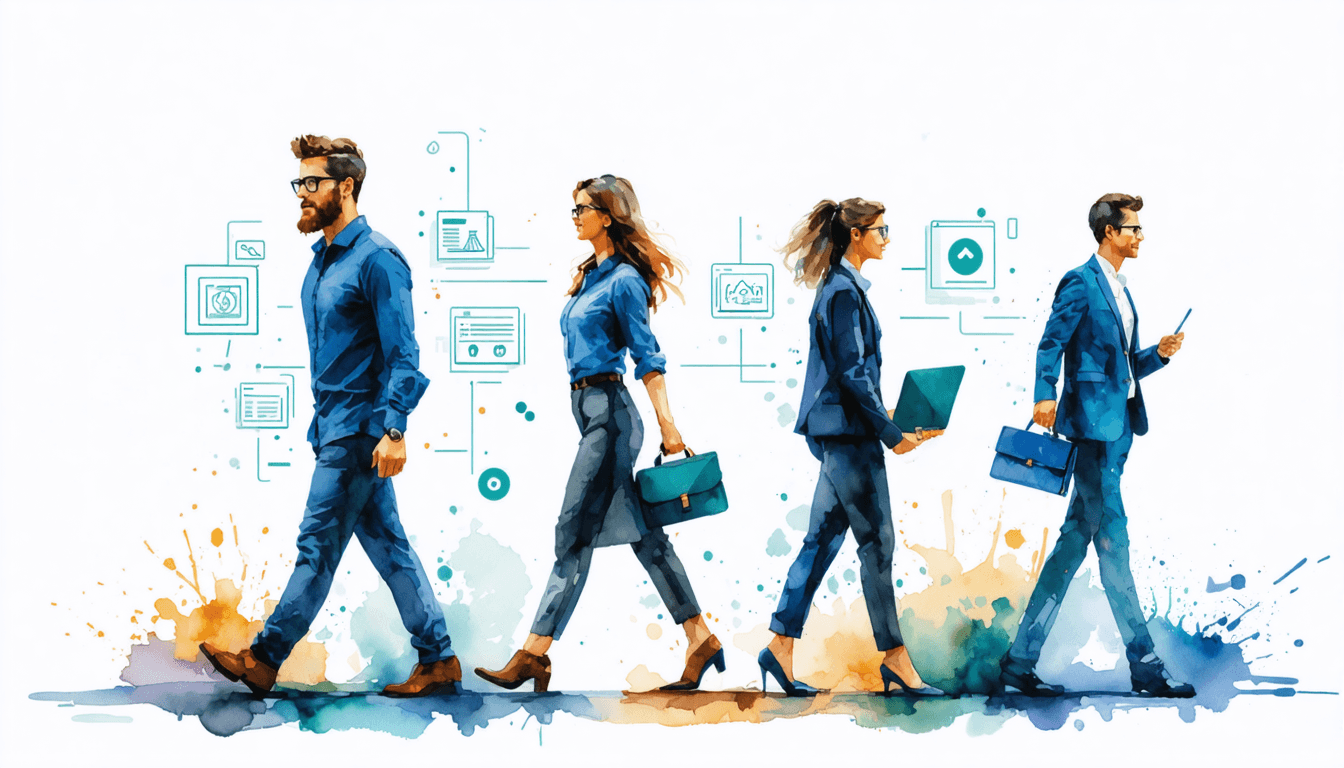 Abstrakte Hero-Illustration für Talente